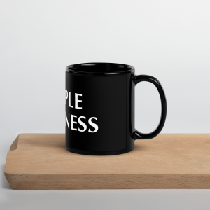 Meeple Madness Black and White Mug